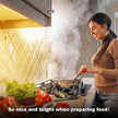 6PCS x 12 Inch Under Cabinet Lights Plug-in, Warm White 3000K Dimmable LED Under Cabinet Lighting, Under Counter Lights with Memory Function, LED Light Bars for Kitchen