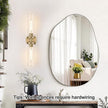 Brass Wall Sconces, Hardwired Bathroom Sconces Wall Lighting with Clear Glass, Modern Bathroom Vanity Lights fixtures for Mirror Bedroom Living Room Hallway Kitchen