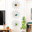 Uaussi 3 Pack Crystal Sunburst Wall Mirror Décor Rhinestone Mirrors Decorative Home Wall Art for Living Room Bedroom Entryway(Crystals Silver)