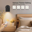 Tipace Vintage Battery Operated Wall Sconces,Cordless Battery Powered LED Wall Lights Set of 2,Wall Lamp Fixture Black 360°Rotate with Remote Control for Bedroom Farmhouse Gallery