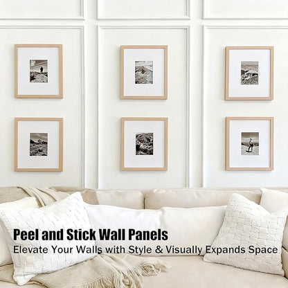 3 Set Peel and Stick Wall Molding Kit Pre-Cut Wall Molding for Wall Decor Premade Self-Adhesive Wainscoting for Walls Accent Wall Molding Peel and Stick Panel