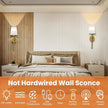 Battery Operated Wall Sconce Set of 2, Rechargeable Wall Lights with Dimmable Detachable Charging Bulbs and Remote, 3 Color Temperature Wireless Sconces for Bedroom Living Room Hallway (Large)