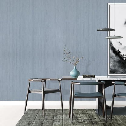 Grasscloth Peel and Stick Wallpaper Grey Blue 15.74" X 118.11" Fabric Textured Self-Adhesive Contact Paper Removable Vinyl Wall Paper Grass Cloth Linen Wallpapers for Bathroom Bedroom Cabinets Desk