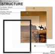 A PLUS MAX 18x24 Picture Frame Set of 3, Black Engineered Wood Frame for 18 x 24 Inch Picture Poster Photo, Light Weight 18 by 24 Frame with Wood-grain for Wall - 3 Pack/Black/18 x24
