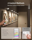 EZVALO Picture Lights for Wall, 2000mAh Rechargeable Battery Magnetic Poster Lights with 3 Color Temps & 12 RGB, Remote Dimmable Timer Painting Light, Wall Decor Light for Art Display, Frame (6 Pack)