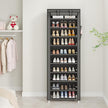UDEAR 10-Tier Free Standing Shoe Rack Sturdy Shoe Rack Organizer for Closet Entryway Stackable Shoe Shelf with Dustproof Cover,Grey