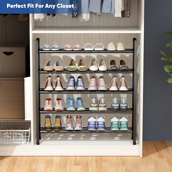 Abiglifty 5-Tier Expandable Shoe Rack,17