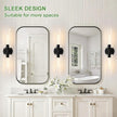 Matte Black Wall Sconces, Bathroom Sconces Wall Lighting with Clear Glass, Modern Sconces Wall Light fixtures for Bathroom Mirror Living Room Hallway Bedroom