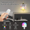 GEEZO Vintage Battery Operated Wall Sconce, with Rechargeable Battery Powered Wall Light with Remote Control for Bedside Bedroom
