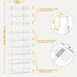 Moforoco 9-Tier White Over The Door Pantry Organizer, Pantry Organization and Storage, Black Hanging Basket Wall Spice Rack Seasoning Shelves, Home & Kitchen Bedroom Bathroom House Essentials