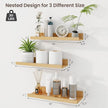 Axeman Picture Ledge Shelf | 16 Inch Oak Floating Shelves Set of 3 | Rustic Wood Wall Shelves with Lip | 16