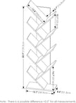 Furinno TREE Book Shelf, 9-Tier Bookshelf, Tree Bookcase with Angled Open Shelf, 8.4