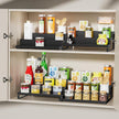 RCHYFEED Spice Rack Organizer for Cabinet, Set of 2 Metal 3 Tier Spice Rack 11.8