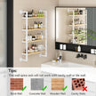 IBUYKE Spice Rack Wall Mount,4 Tier Hanging Seasoning Organizer,Spice Rack for Wall for up to 50 Jars,Spice Organization for Kitchen Cabinet,Living Room,Bathroom,Pantry,Natural TLJ016R