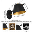 Kawell Modern Metal Wall Sconce Light Fixture Hardwired Indoor Night Light for Bedroom Living Room Kitchen Study Room, Minimalist Black Finish