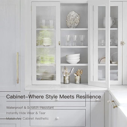 17.7" X472" Thicken Wood Contact Paper White Wood Wallpaper White Peel And Stick Wallpaper White Vintage Wallpaper Self-Adhesive And Removable Wall Paper Grain Film Roll Table Cabinet Shelf Draw Liner