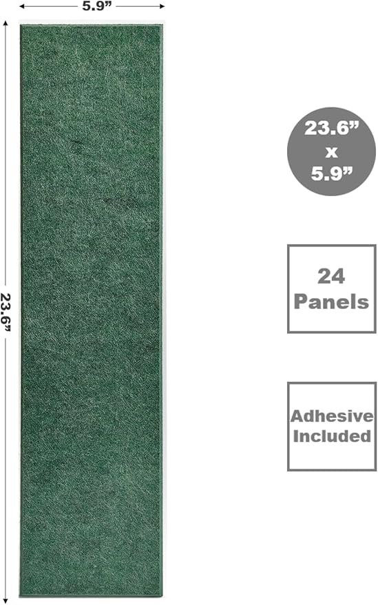 Shiplap Felt Wall Panels for Interior Wall Decor, Accent Wall Paneling for Bedroom Living Room & Office, Peel and Stick, Sound Absorbing – 24 Pack Felt Tiles with Adhesive – Tree