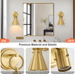 Gold Wall Sconce for Bathroom, Modern Vanity Light Fixtures, Wall Mount Lighting Farmhouse Wall Lights with 6 Inch Metal Lampshade for Bedroom Living Room Mirror Kitchen (Gold Metal, 1 Pack)