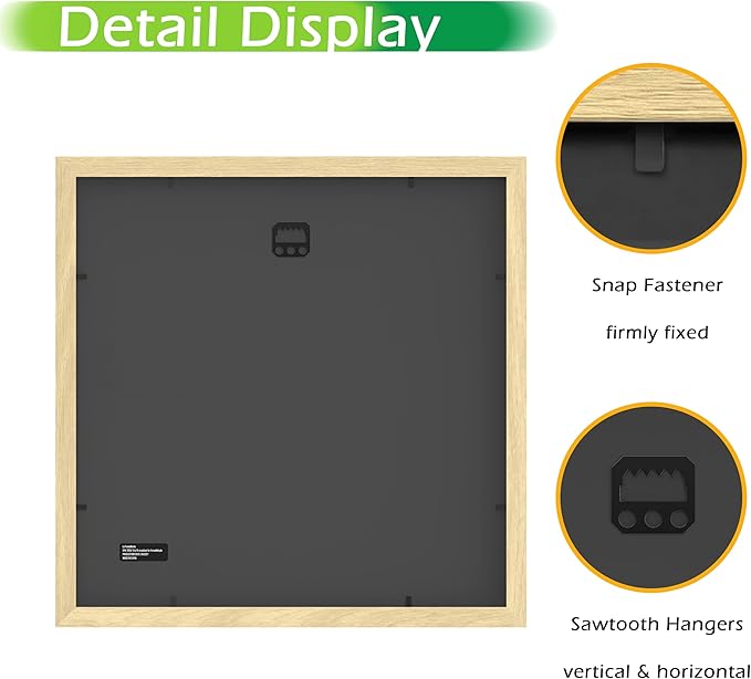 FrameWorks 2-Pack, 12x12 Matted to 8x8 Picture Frame, Natural Oak – Classic Wooden Photo Frame with Tempered Glass, Modern Matte Finish for Prints, Posters, Certificates & Wall Decor – Gallery-Ready