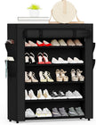 Mavivegue Shoe Rack with Cover, 5 Tier Shoe Organizer for Entryway, Shoe Storage for Front Door Entrance, Closet
