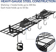 FLEXIMOUNTS Garage Wall Shelving, 2-Pack 1x3 ft, Includes 8 Bike Hooks, Wall Shelf Garage Organization System w/Bike Hangers, Storage Rack, Floating Shelves, 300 lbs Weight Capacity, Classic Series