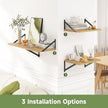 Heimlove 12 Inch Deep Floating Shelves for Wall, 16W x 12D Wide Floating Shelves Heavy Duty Wall Mounted Shelves, Wood Shelves for Living Room Bedroom Bathroom Kitchen- Set of 4