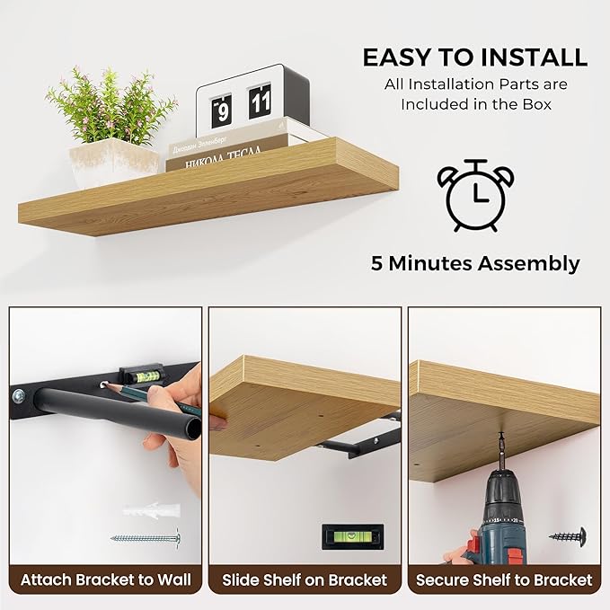 Dreamland 55 Inches Floating Shelves for Wall, 9.8
