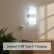 Motion Sensor Rechargeable Light, White LED Closet Light with USB-C Charging, Magnetic Mount, Auto On/Off for Hallway, Bathroom, Pantry, Under Cabinet, Battery Operated