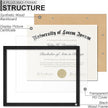 A PLUS MAX Black 8.5 x 11 Frame Set of 2, Engineered Wood Frame with Wood-grain for Display 8.5 by 11 Document Award Certificate Wall and Tabletop - 2 Pack/Black/8.5x11