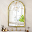 Arch Bathroom Mirror, Metal Frame Vanity Mirror, Dresser Mirror, Arch Decorative Mirrors for Living Room Bedroom Entryway Mantle 16
