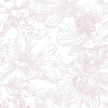 Ismoon Large Floral Peel and Stick Wallpaper Boho White/Pink Contact Paper 17.3inx32.7ft Removable Self Adhesive Bedroom Cabinet Mural Wall Decor Vinyl Roll