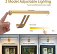 Picture Light 2 Pack, Rechargeable Picture Light for Paintings with Remotes, Wireless Picture Frame Light, 3 Lighting, 300LM Battery Operated Art Light for Display, Picture-Gold