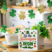 St Patricks Day Decor Let the Shenanigans Begin Rustic Shamrock Wood Sign Home Tabletop Shelf Desk Decor May Your Pockets Be Heavy St Patricks Day Decorations 5 X 5 Inches