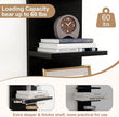 Fun Memories 4 Tier Wall Shelf Unit, Vertical Floating Shelf, Wall Mount Lack Shelving Home Decor Organizer Tall Tower Design Utility Shelving for Bedroom Living Room, Black