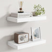 Floating Shelves for Wall, Real Wood Floating Shelf Set of 2, 8 Inch Deep Floating Shelves, Rustic Wood Wall Shelf for Home Decor, Deep Storage Shelves for Bathroom, Kitchen, 16