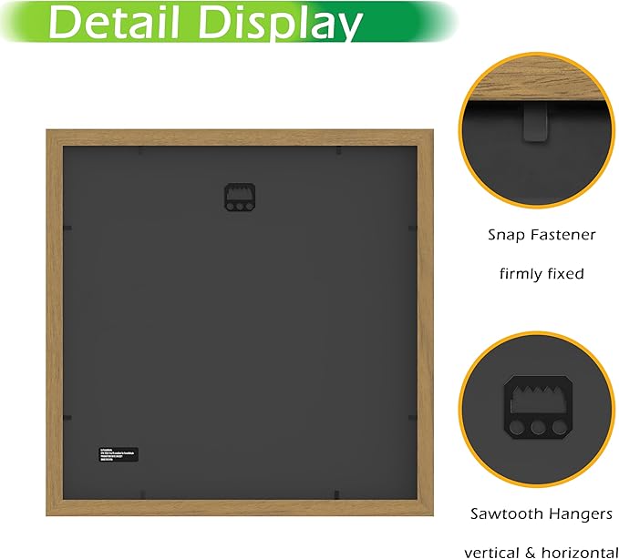 FrameWorks 2-Pack, 12x12 Matted to 8x8 Picture Frame, Golden Oak – Classic Wooden Photo Frame with Tempered Glass, Modern Matte Finish for Prints, Posters, Certificates & Wall Decor – Gallery-Ready