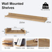 Floating Shelves for Wall Decor, Long Wall Mounted Storage Shelf for Bedroom, Living Room, Bathroom, Kitchen, Nursery, Display Picture Ledge Shelf with Lip Set of 2-24 Inches, Oak