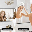 Wall Mount Mirror for Bathroom, Brushed Black Metal Framed Rounded Corner Rectangular Vanity Mirror (24