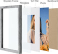 Vittanly 8x10 Picture Frame Set of 4, Display Pictures 5x7 with Mat or 8x10 without Mat, Engineered Wood with Shatter Resistant Plexiglass, Wall Gallery Photo Frames for Wall or Tabletop, Grey