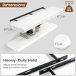 Heimlove Floating Shelves for Wall 48 Inch Long,Extra Large and Thick Wood Shelves Mounted Storage Hanging Shelf Invisible Bracket for Bedroom,Living Room,Kitchen,Office,White
