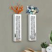 Silver wall Decor Mirrored Vase,Crystal Crush Diamond Flower Vase,Stunning Decorative Glass Hanging Planter & Container for Home Wall Decor.Befit for Faux Plants.Can't Hold Water.(2 Set)