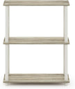 Furinno TURN-N-TUBE Storage Shelves, 3-Tier Book Shelf, Corner Shelf, Toolless Open Shelves, for Organization and Storage, Living Room, Garage, Home Office, Sonoma Oak