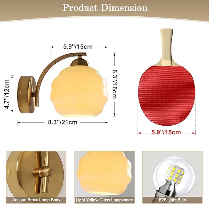 Mid Century Modern Wall Sconces Set of Two Brushed Brass Wall Sconce Gold Glass Wall Lights Globe Wall Mount Light Fixture Vintage Hallway Bathroom Sconces Wall Lighting Set of 2