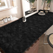 Wallercity Self Adhesive Felt Fabric Wallpaper Black Velvet Wallpaper Peel and Stick for Bedroom Dressing Room Flocking Fabric Contact Paper Wrinkled Textured Soft Cloth for Jewelry Boxes 11.8x78.7 IN