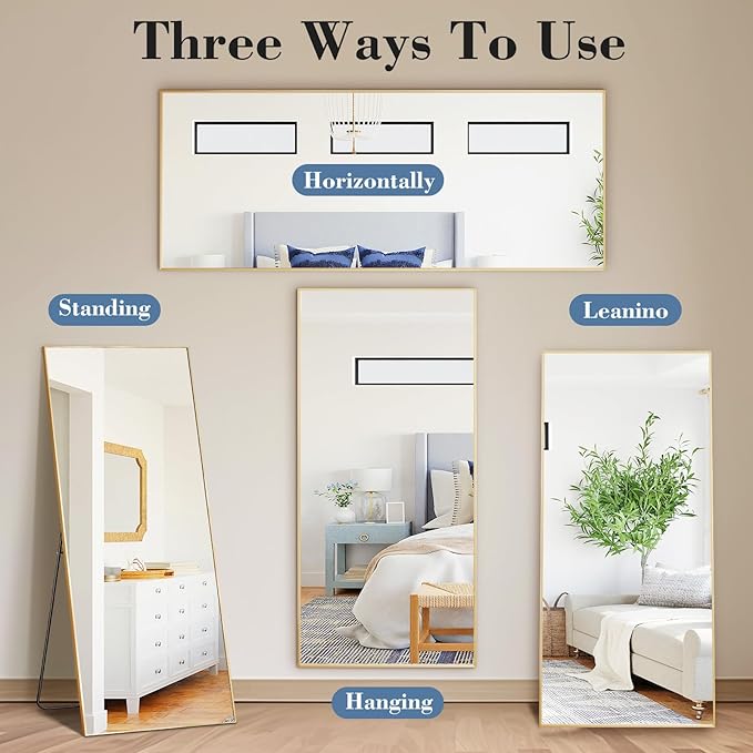 DUMOS Full Length Mirror with Stand, 65