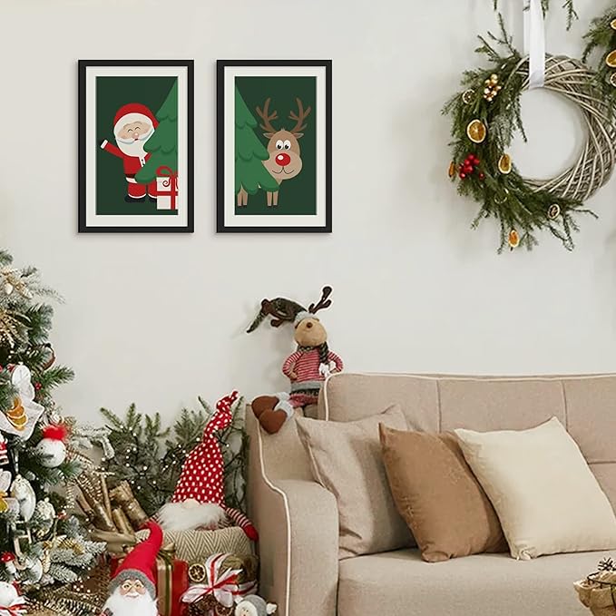 upsimples 11x17 Picture Frame Set of 5, Display Pictures 9x15 with Mat or 11 x 17 Without, Wall Gallery Poster Frames, Black