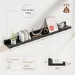 Heimlove Picture Ledge Shelf,48 inch Long Floating Shelves for Wall Set of 2,Black Picture Shelf with Lip for Wall Decor,Living Room,Bedroom,Bookshelf,Nursery,Perfume