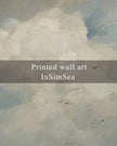 InSimSea Framed Canvas Wall Art Vintage Decor, Home Decor Classical Oil Paintings Sky Cloud Prints, Vintage Landscape Large Wall Art for Living Room Bedroom Bathroom Home Office Decor, 16