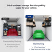 FLEXIMOUNTS 2-Pack 2x4ft 24-inch-by-48-inch Wall Shelf Garage Storage Rack Wall Mounted Floating Shelves, Black, Classic Series