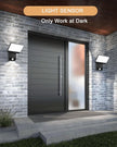2Pack Wired Motion Sensor Outdoor Lights Fixtures LED 18W Modern Exterior Porch Lights Wall Sconce Light for Patio Doorway Garage Matt Black Square Cool White 6000K